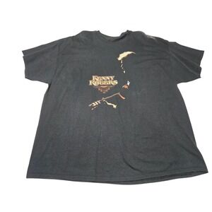 Vintage Kenny‎ Rogers Tour T-Shirt XL Gambler Era Concert Tee Faded Black